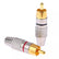 Gold Plated Speaker Phono Adapter RCA Male to 2 Screw Terminal RCA270 Solderless AV Adapters