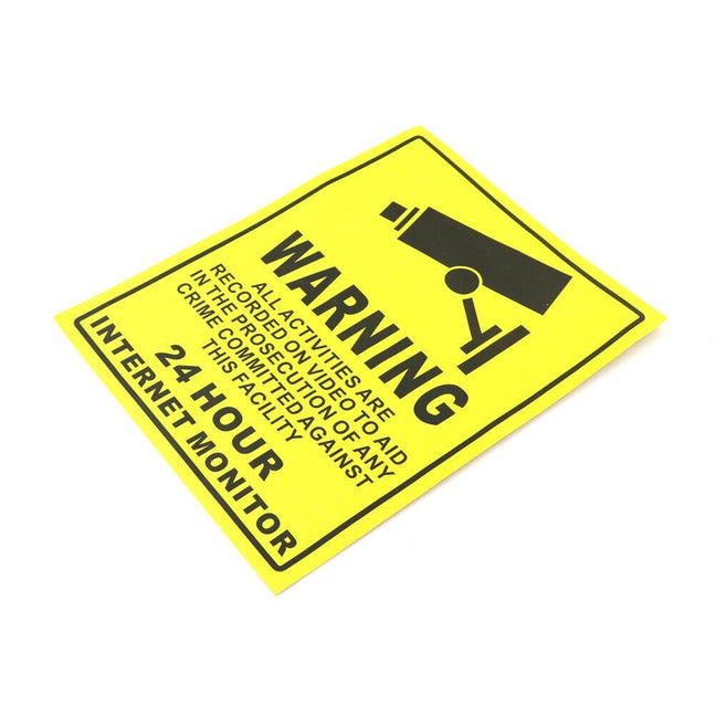 CCTV Security Camera System Warning Sign Sticker (LS01) Surveillance ...