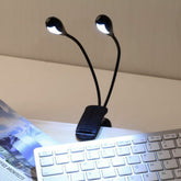 Dual-Arm Double-heads Book Light KS41 Flexible Clip-on Lamp For Music Stand Home Essentials