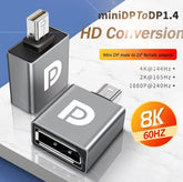 Mini Display DP Male Port To Display Female 8K Adapter C41 AV Adapters