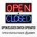 HQ 12V Epoxy 'Open | Closed' LED Sign 48cm x 24cm w/ 2 Modes & Power Adapter Ready-Made LED Signs