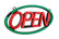 LED Neon Open Sign Remote Controlled W/ 12V Adapter & Chain 58x30cm Ready-Made LED Signs