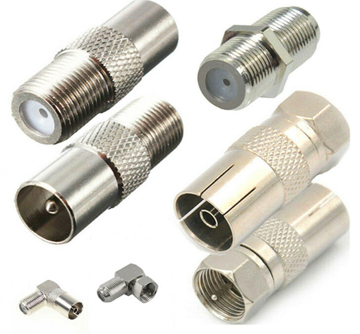F-Type PAL Male Female Adapter Socket TV Antenna Cable F Connector An ...