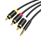 1.5m 4 Pole 3.5mm AUX to 3RCA AV Cables