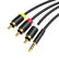 1.5m 4 Pole 3.5mm AUX to 3RCA AV Cables