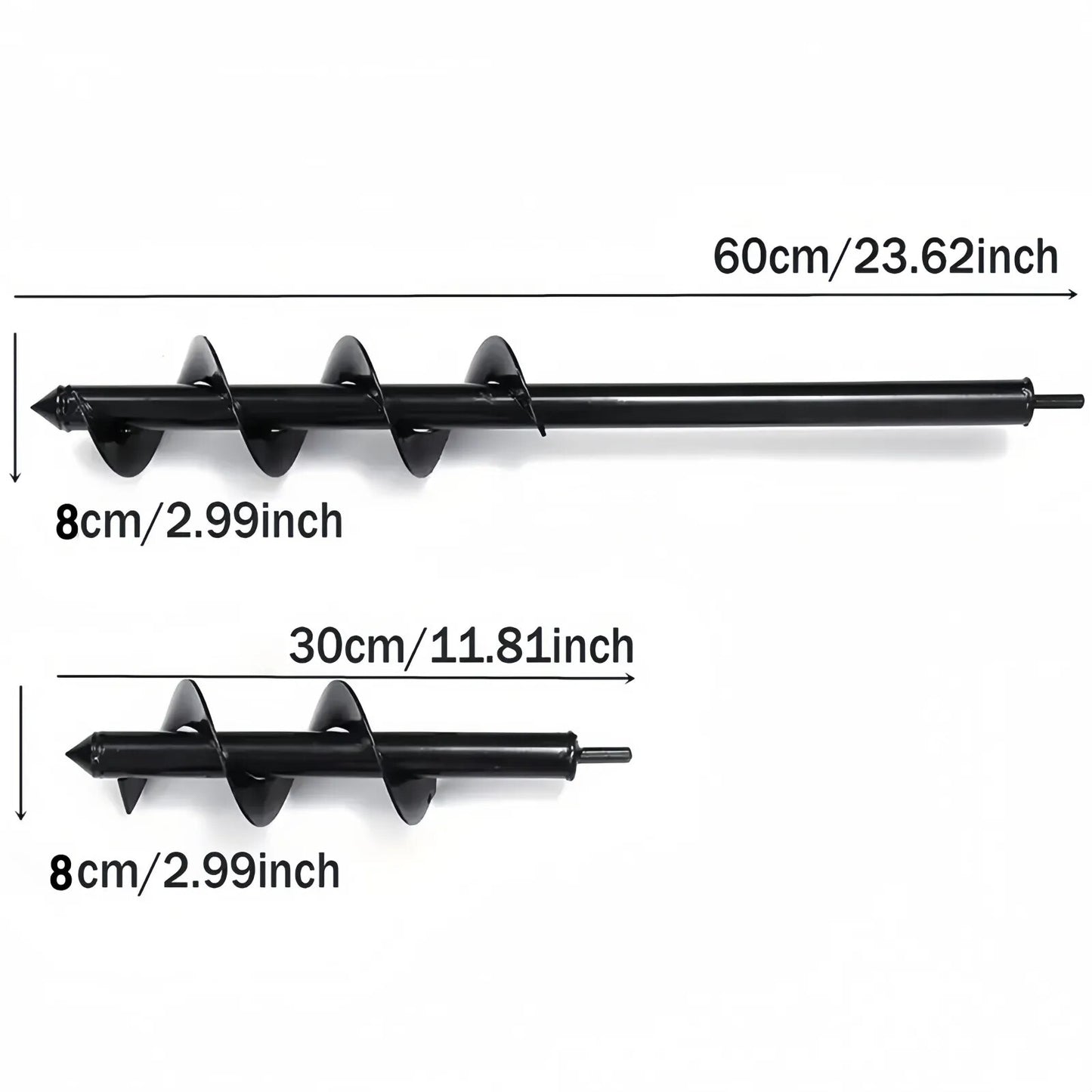 Garden Planting Drill Bit Earth Planter Post Hole Auger Digger 8x30cm or 8x60cm DIY & Home Tools