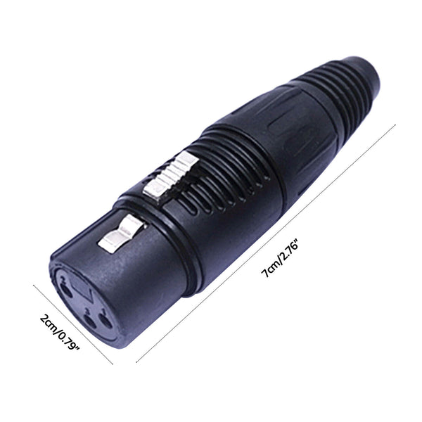 XLR Plug Cannon Connector 3 Pin Male Female Adapter for Make Audio Cable DIY T33/T34