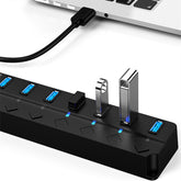 7-Port USB 3.0 Hub W/ Switch PC Accessories