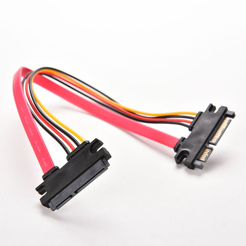 30CM Male to Female 7+15 Pin SATA Data HDD Power Cable (LS73) Extend Extension