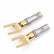 10pcs Y U Type Banana Connectors Speaker Cable Audio Wire Plug Screw Lock Fork AV adapters