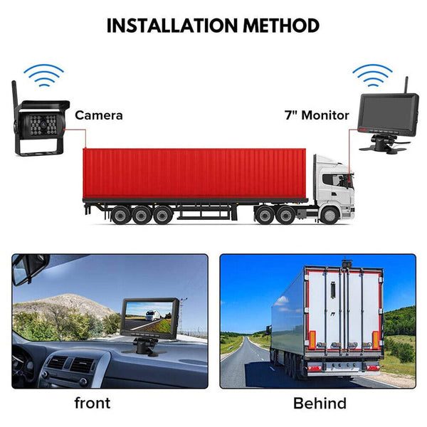 Wireless Truck Reversing Camera Kit 7" Screen