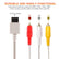 Audio Video RCA AV Cable TV Cord for Nintendo Wii/Wii U/Wii mini Console 1.8m AV Cables