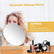 8" Round Cosmetic Makeup Double Sided Table Desk Mirror 2x Magnify Folding Zoom Home Essentials