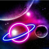 USB Powered 30x17cm Planet Ready-Made LED Signs