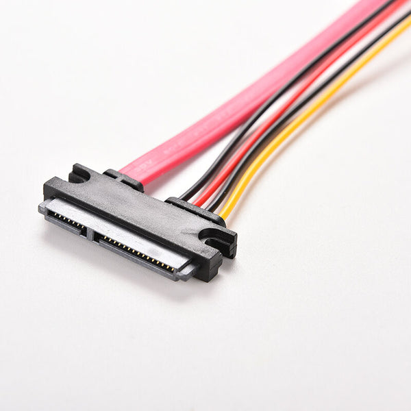 30CM Male to Female 7+15 Pin SATA Data HDD Power Cable (LS76) Extend Extension