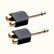 6.35mm 1/4 Inch Mono Male to Dual RCA Female Splitter Adapter 6.35 Mono to 2RCA AV Adapters