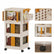 3 Tier Rolling Cart Utility Cart w/ Handle & Wheel Home Essentials