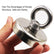 Salvage Strong Recovery Magnet Neodymium Hook W/Rope Treasure Fishing up 600kg Outdoor Gear