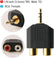 3.5mm Aux Male to 2 RCA Female Adaptor (M94)