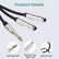 6.35mm Mono TS Guitar Signal Audio Y Splitter Cable 1/4 Mono Male to Dual Female AV Adapters