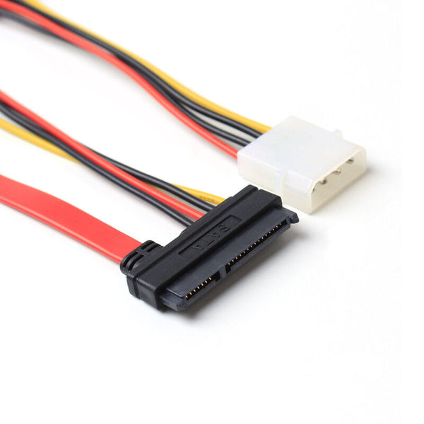 48cm SATA 7+15 22 Pin Splitter Cable (LS77) HDD Data 4 Pin Power Supply Adapter