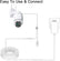 White 60W DC 5.5x2.1mm Male to Female Extension Cord CCTV Camera Accessories
