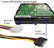 20cm 15 Pin SATA Male to 4 Pin Molex 2 Female IDE HDD Power Cable 20cm PC Accessories