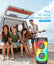 Bluetooth Party Karaoke Speaker RGB Lights with 1 Wired Mic Party Effects