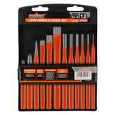 12-Piece Punch and Chisel Set DIY & Home Tools