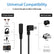 15cm Mini-USB Male to Aux Female Right Angled Cable Adapter AV adapters