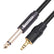 3.5mm Stereo to 6.35mm Mono 1/4 inch Amplifier Guitar Fabric Audio AV Cables