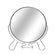 8" Round Cosmetic Makeup Double Sided Table Desk Mirror 2x Magnify Folding Zoom Home Essentials