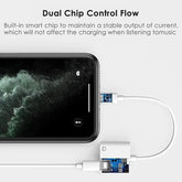 8pin & 3.5mm Splitter 2 in 1 to AUX Headphone Jack Adapter KS51 Mobile Accessories