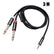 EVERTECH 3.5mm 1/8" TRS Stereo to Dual 6.35mm 1/4" TS Mono Y Splitter AV Cables