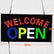 Welcome Open Led Sign 60cm x 30cm w/ 12V Power Adapter Chain Ready-Made LED Signs