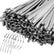 100pcs Stainless Steel Ties 4.6x300mm Heavy Duty for Exhaust Fence Outdoor Metal DIY & Home Tools