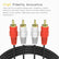 Gold Plated 2 RCA to 2 RCA Male To Male AV Cables
