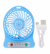 Mini Portable Hand-held Desk Fan Cooling Cooler USB Rechargeable w/ LED light Home Essentials