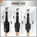 4-Piece Right Angle Drill Adaptor Impact Drill Bit Extension 360° Rotatable Kit DIY & Home Tools