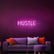USB Powered Hustle Sign White or Pink Ready-Made LED Signs