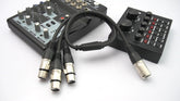 60cm Balanced XLR Splitter Cable 1 Male to 3 Female AV Cables