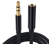 AUX Cable 3.5mm Stereo Male to Female Fabric Extension Cable AV CABLES