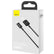 Baseus 2m USB Data Charging Cable 2.4A Black For iPhone iPad Mobile Accessories