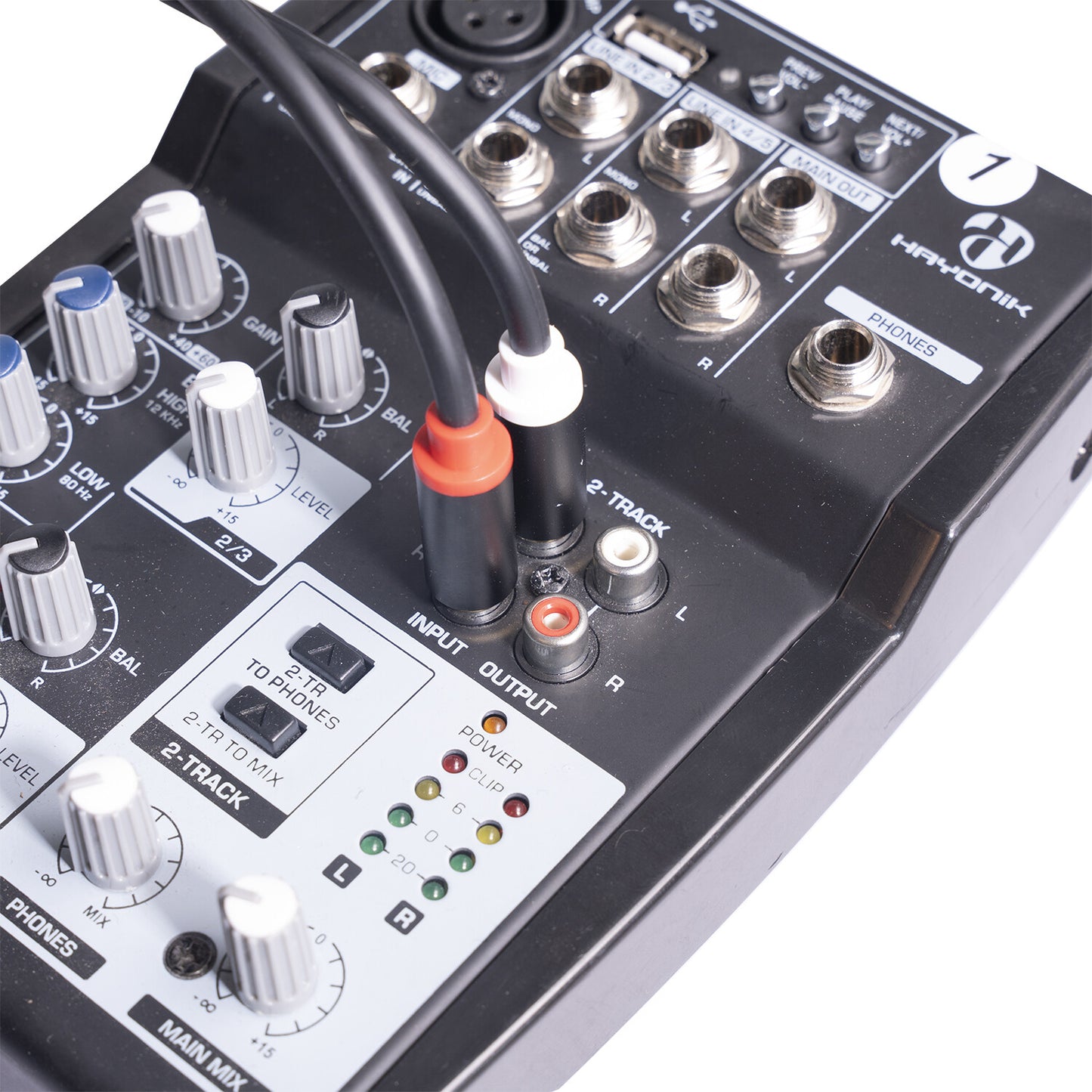 EVERTECH Dual 6.35mm 1/4 TS Mono Male to Dual 2 RCA Male Leads Audio AV Cables