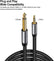 Gold 3.5mm Stereo To 6.35mm Mono 1/4 inch Amplifier Guitar AV Cables