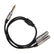6.35mm Mono TS Guitar Signal Audio Y Splitter Cable 1/4 Mono Male to Dual Female AV Adapters