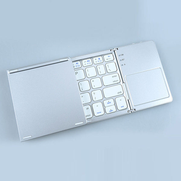 Tri-Fold Bluetooth Keyboard W/Touchpad Mouse Mini Wireless Android IOS Windows (NS17)