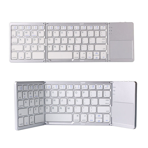 Tri-Fold Bluetooth Keyboard W/Touchpad Mouse Mini Wireless Android IOS Windows (NS17)