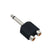 6.35mm 1/4 Inch Mono Male to Dual RCA Female Splitter Adapter 6.35 Mono to 2RCA AV Adapters
