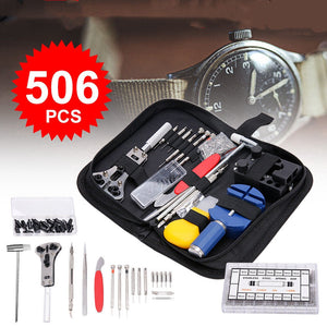 506PCS Watch Repair Battery Change Tools Kit Band Pin Remover Back Opener